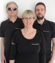 Mitarbeiter bei physiovit: Yvonne Werner, Ralf Fuhrmann, Holger Haase